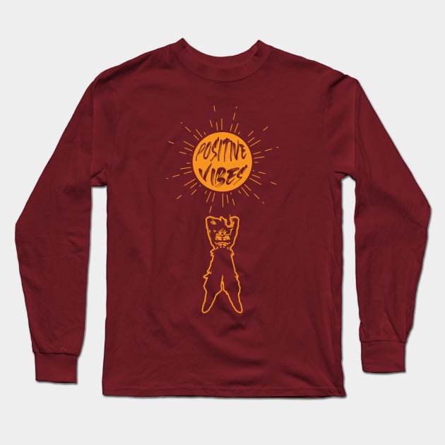 Positive Vibes Bomb - DBZ Long Sleeve T-Shirt by AM_TeeDesigns